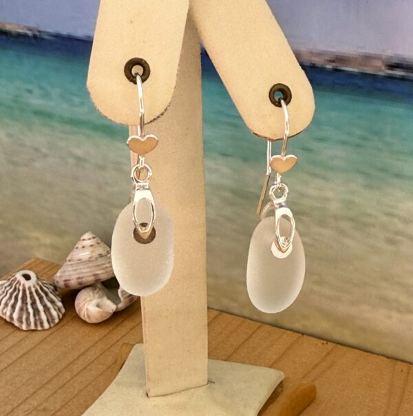 Sea Glass earrings with sterling silver ear wires