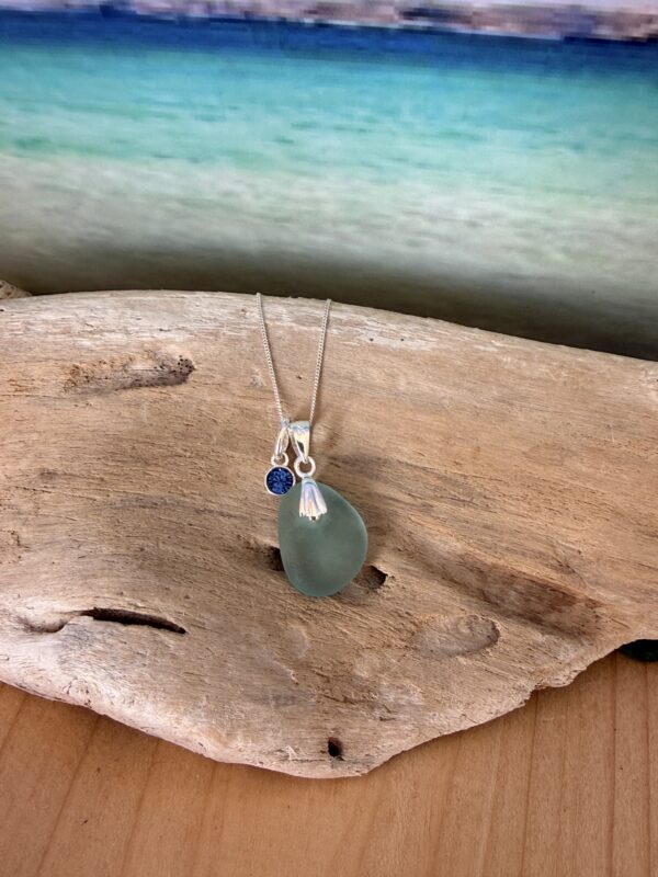 Sea Glass pendant on a sterling silver chain