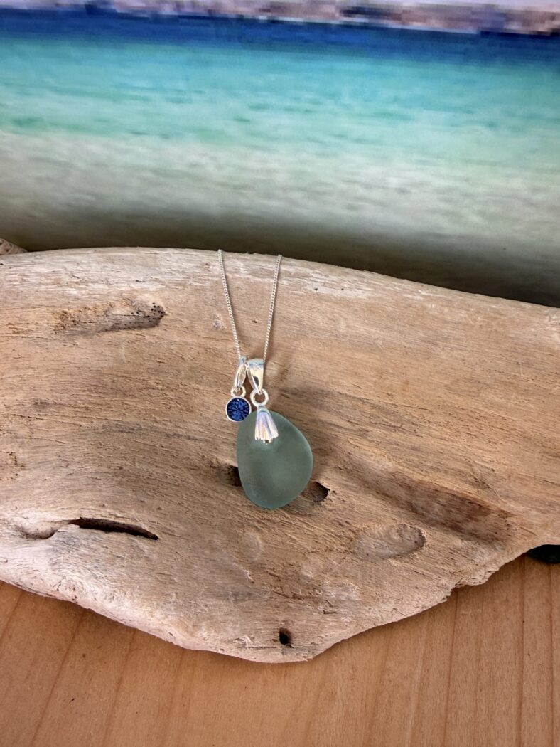 IMG_0167 Sea Glass pendant on a sterling silver chain
