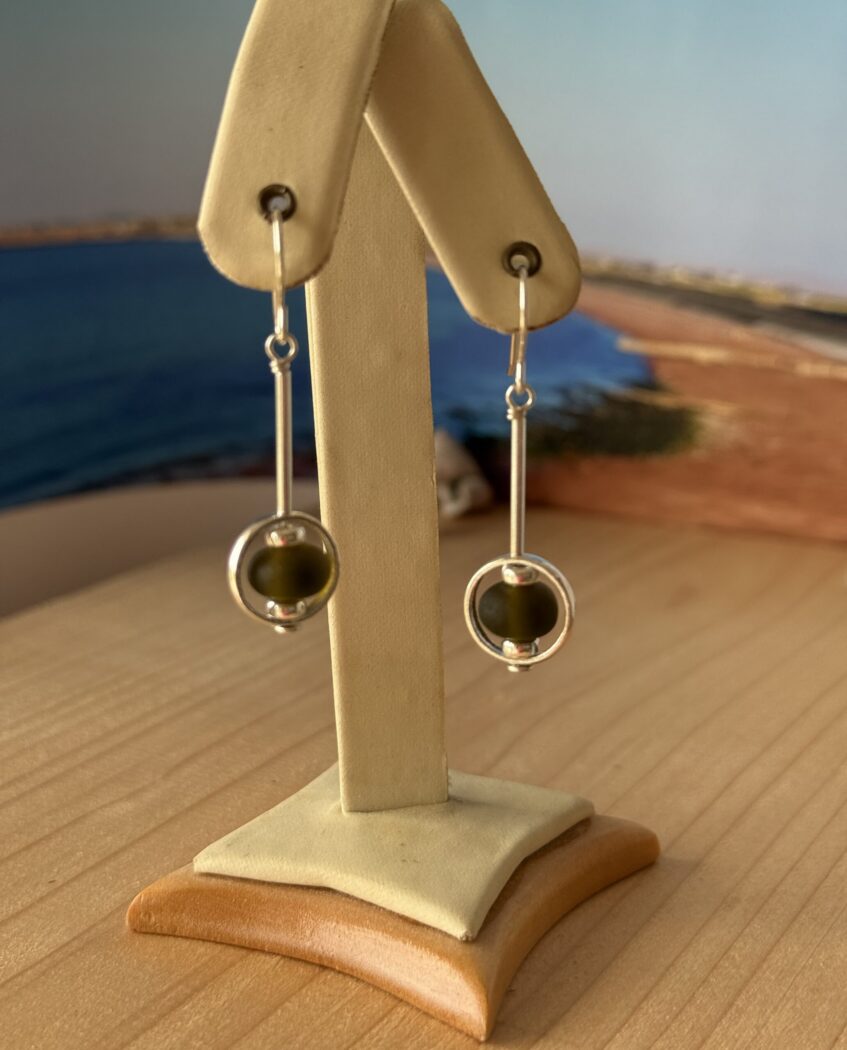 IMG_0177 Sea Glass with sterling silver ear wires, Made in Scotland