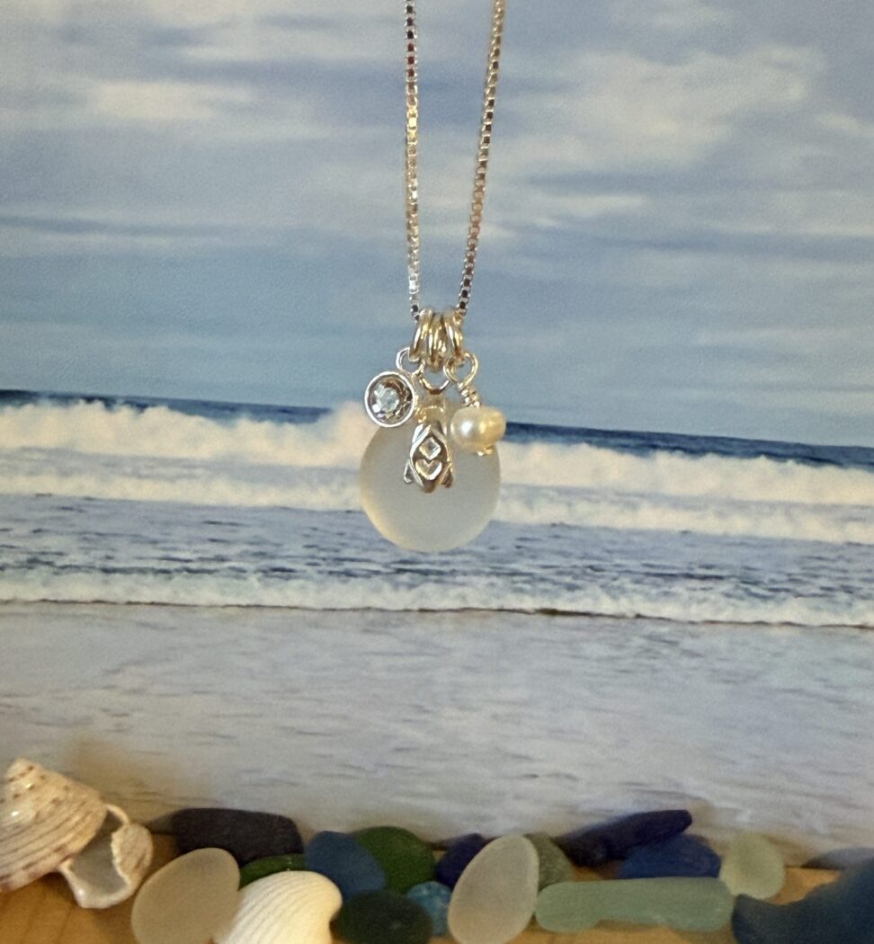 IMG_0266 sea glass pendant necklace on a sterling silver chain